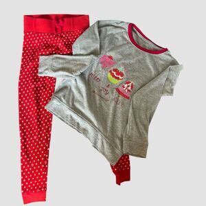 American Girl Pajama Set 2 PC Girl's Size Small 7/8 CHRISTMAS MERRY JOY JOLLY